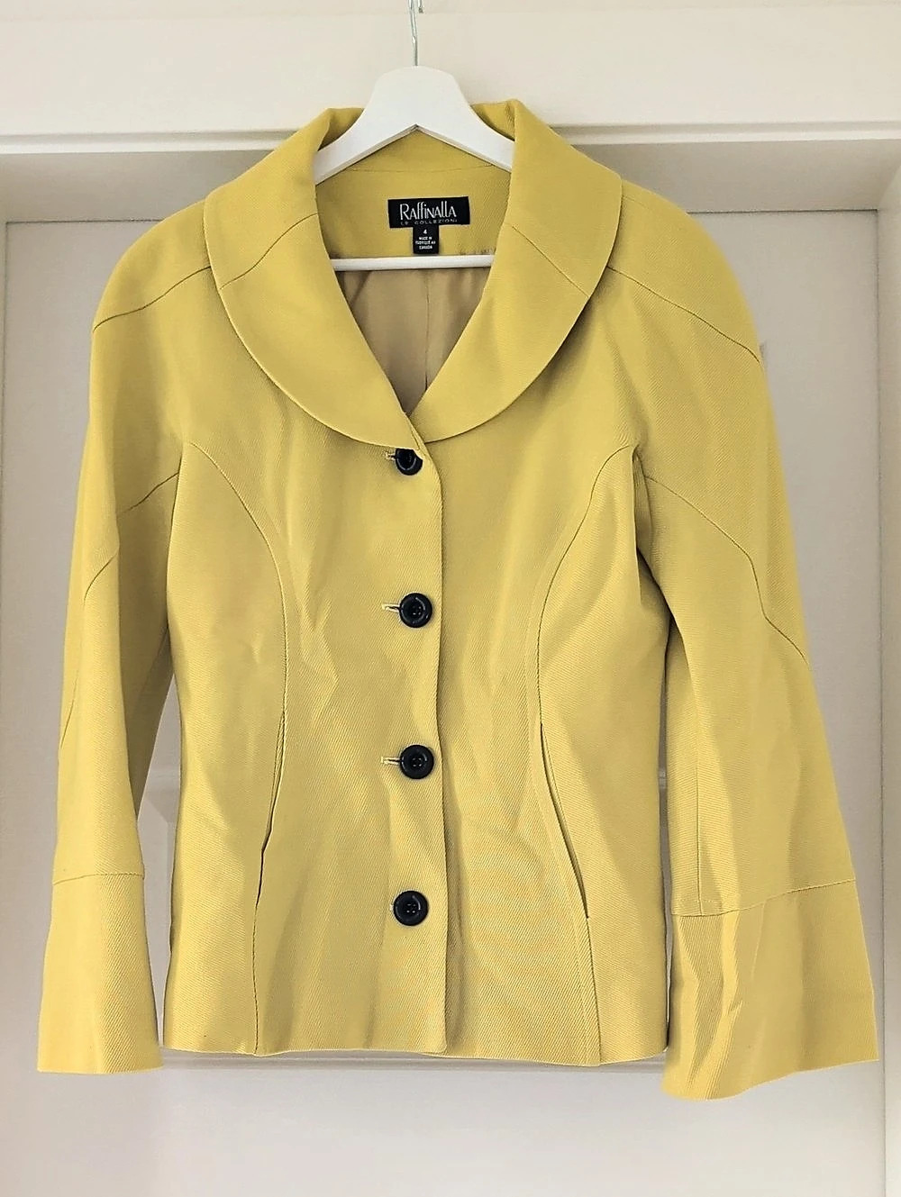 Raffinalla Tailored Jacket in Yellow Size 4